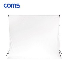 물건팜 Coms 스튜디오 거치대 배경천 세트 3m x 화이트 촬영용 배경지, 해당상품