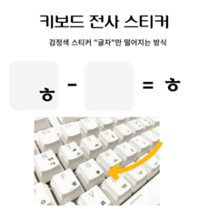 키보드 한글 자판 스티커 글씨만 붙이는 전사필름 1P