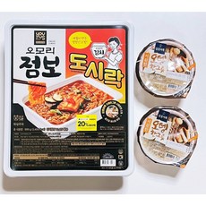 오모리 점보도시락 3탄 점보라면 오모리김치찌개라면 gs25 먹방 px 캠핑 대용량, 1세트