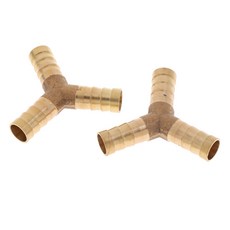 Zeyuan 2pcs 황동 호스 커넥터 파이프 빠른 맞는 키트 수족관 공기 펌프 피팅 3 방법 커넥터, 1개