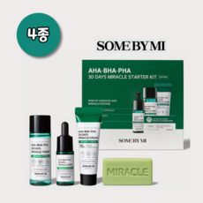 썸바이미(SOME BY MI) AHA BHA PHA 30데이즈 미라클 스타터 키트 [토너+세럼+크림+클렌징바 4종세트], 1개