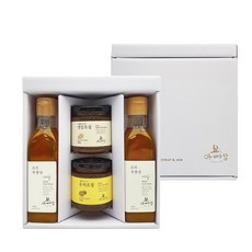 아빠랑 곡물당 선물세트 4종, 오곡곡물당2병+유자조청+생강조청