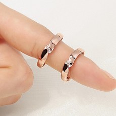 로이드 1st **[2~30대 베스트 커플링]부드러운 곡선쉐입과 화이트스톤이 돋보여요**14K 18K GOLD 커플링 세트 반지