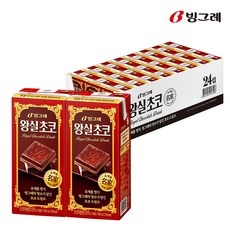 (소비기한 06.27 임박특가) 빙그레 왕실초코우유 190ml 24개, 190ml × 24개