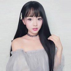 여자 패션 생머리가발 긴머리가발 롱가발(망포함), 테즈 통 가발-자연블랙(망 있음)