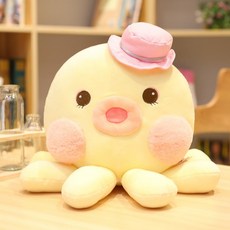 안고자는 모찌 애착 오구 중형 문어 인형 남자 여자 아기 어른이 20cm 30cm 40cm 문방구 봉제인형, 노란색, 20센티cm