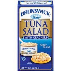 Brunswick Tuna Salad (with crackers) 3.25oz 12pack 브 런스 윅 참치 샐러드 (크래커 포함) 92.1g 12 팩, 1