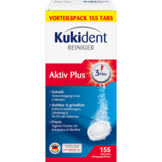Kukident 쿠키덴트 액티브 플러스 틀니 클리너 탭 155St, 기본
