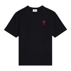 [아미] 하트 로고 반팔 티셔츠 UTS004 726 009 BLACK/RED [AIC117