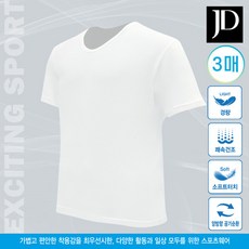 제임스딘 남성 스포츠 기능성 반팔런닝/티셔츠 3매