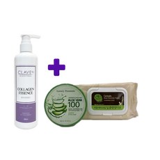 끌라베 콜라겐 에센스 대용량+(과일나라 딥클렌징티슈 100매+알로에베라100% 수딩젤) 증정, 1개, 300ml