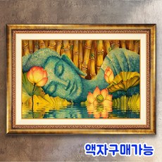 [비치나몰]사은품증정/액자제작/DIY보석십자수세트/종교, BL3D-1061 (연꽃와불)＊