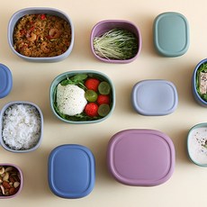 실리콘 냉동냉장 밀폐용기 전자레인지 도시락(12type), M(300ml) 핑크, 1개