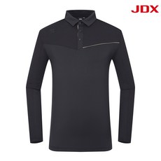 [[JDX] NC 일산] 남성 JDX 23' F/W 조직감 믹스 제에리 긴팔 티셔츠 X1TLU3403BK