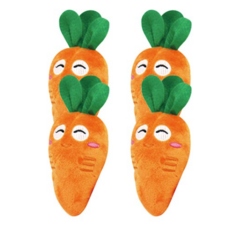  셀럽펫 당근 봉제 삑삑이, 혼합 색상, 20개입 