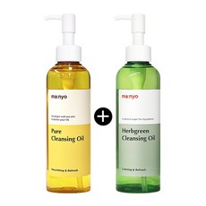 [SET] 마녀공장 퓨어 + 허브 그린 클렌징 오일 200ml, 퓨어 클렌징 오일+허그 그린 클렌징 오일 200ml