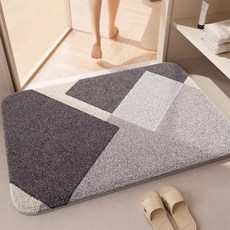 욕실발매트 욕실러그 키친매트 귀여운 예쁜 미끄럼방지 흡수 발 매트, 【400mm×600mm】2개, 오리, 1개