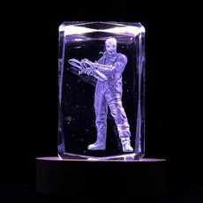 데바데 살인마 크리스탈 피규어 LED 무드등 Dead by Daylight - USB Port 연결 -, 트래퍼, 1개