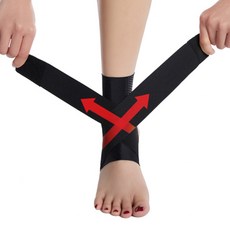 더 윗시 고탄력 얇은 발목 보호대, 블랙, 1개