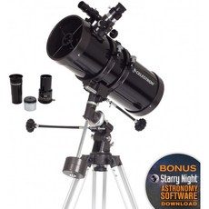 Celestron-PowerSeeker 127EQ 망원경-초보자를위한 수동 독일 적도 망원경-소형 및 휴대용-보너스 천문학