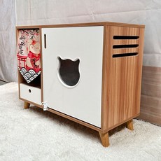 고양이 원목 화장실 사막화방지 단층 냄새방지 숨숨집, B. 일반 화장실, 1개