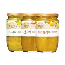 [선물세트] 복음자리 3종 과실차 선물세트(유자차/생강차/모과차)
