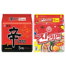 신라면10개 + 진라면(매운맛)10개 = 20봉지 멀티팩 봉지라면, 상세페이지 참조