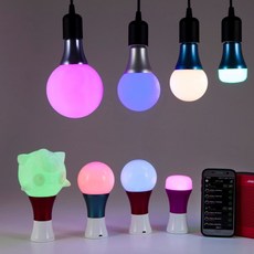 스마트전구 캠핑용충전LED 파티용 감성조명 스마트 포터블 피에스오로라 국내산