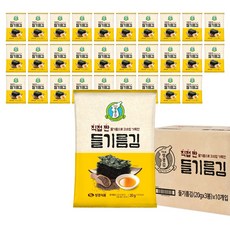 [성경김본사] 직접 짠 들기름 전장김 20g 30봉, 30개