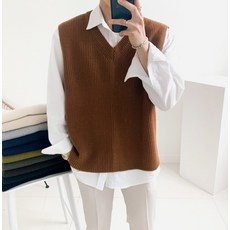 남자옆트임니트조끼