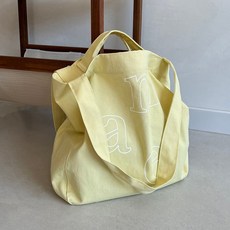 무쿠앤에보니 m.a.e logo bag_lemon yellow 토트 숄더백
