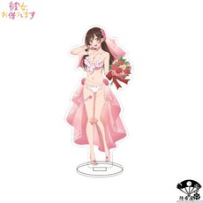 여친 빌리겠습니다 렌탈여친 카노카리 굿즈 웨딩 비키니 아크릴 스탠드 피규어 장식, B, 높이 약 16cm, 1개