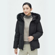 베스띠벨리 23F/W 퍼 후드 덕 다운 점퍼 BHH7621BK