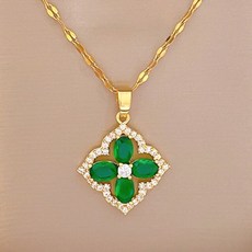 순금네잎크로버펜던트