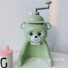 곰돌이 빙수기 카페 팥 과일빙수 메이커 얼음가는기계, 1개, 상세페이지 참고, 그린