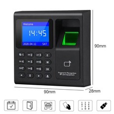 근태 관리기 RFID 지문 액세스 제어 키패드 생체 인식 시스템 암호 카드 판독기 USB 시간 출석 장치 10 Ke, 한개옵션0, 한개옵션0