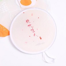 호른 작은부채 부채 가정용 휴대용 쥘부채 접이식 여성둥근 플라스틱, T15-천 둥글부채-절세 미인