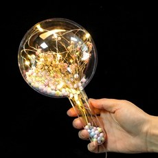 키득키득 PVC 14cm 꽃다발 투명 아크릴 볼 타공없음, 다섯개입 *1각