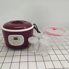 요거트 메이커 제조기 기계 자동 청국장 대용량 다기능 수제 발효기 소형 가정용, 퍼플 스마트 (유리 라이너 + 컵), 1개