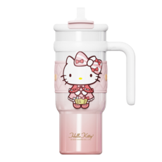 산리오 텀블러 900ml, 1개, 900ml 헬로키티 핑크화이트