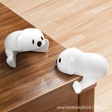소프트 실리콘 퍼피 모서리 보호대 4P 안전 가드 가구 책상, 화이트, 4개