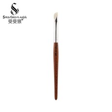 Shoushoulang 전문 수제 메이크업 브러시 GY123 앵글 아이라이너 브러시 사이코호 염소 털 로즈우드 핸, 1개