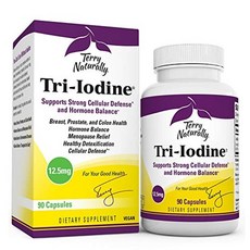 테리 내추럴리 tri-iodine 12500 mcg 요오드 비건 90캡슐 호르몬 균형 유방 확장 전립선 기타건강보조식품 멀티비타민 영양제, 1개, 90정