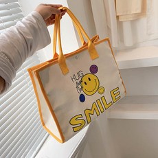 CANDY CHOIN 스마일 숄더앤토트 캔버스백