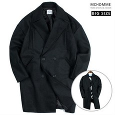 [MC HOMME(엠씨옴므)] [엠씨옴므]엠씨옴므 빅사이즈 오버핏 씨저 더블 코트 MI18