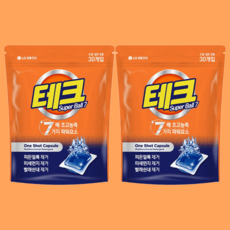 테크 수퍼볼 초고농축 캡슐세제 일반드럼겸용 30입 3개