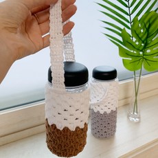 손뜨개물병파우치