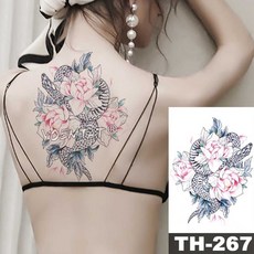 유니콘 기하학 로즈 폭스 늑대 방수 임시 문신 스티커 백조 엘크 동물 플래시 문신 바디 아트 가짜 문신 임시 문신, 12-TH267