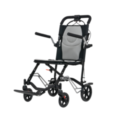 2H메디컬 페더체어 시리즈 - 8kg 초경량 알루미늄 수동 접이식 여행용 장애인 휠체어, 1개, 베이직