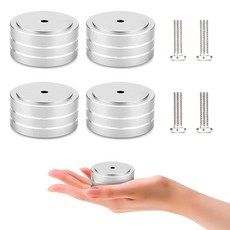 Audiocrast 4X HiFi 스피커 스파이크 분리 스탠드 피트 패드 알루미늄 40x20mm 오디오 아이솔레이터 앰프 충격 흡수 미끄럼 방지 하이 엔드 바닥 프로텍터 서브 우퍼